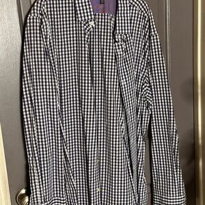 Banana Republic Black and White Gingham Shirt